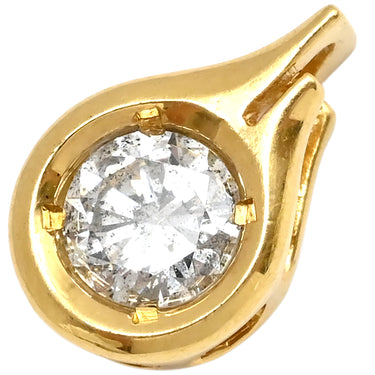 ノンブランド NON BRAND ダイヤモンド 0.29ct イエローゴールド K18YG ダイヤモンド ペンダントトップ ブリリアントカット 750 18K ネックレストップ ペンダントヘッド