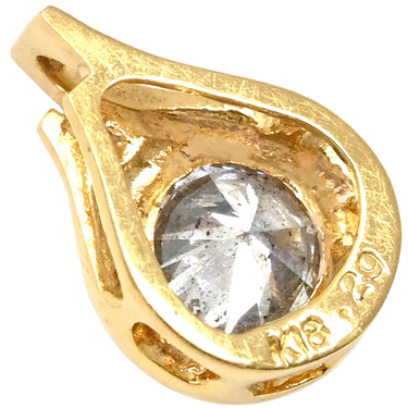 ノンブランド NON BRAND ダイヤモンド 0.29ct イエローゴールド K18YG ダイヤモンド ペンダントトップ ブリリアントカット 750 18K ネックレストップ ペンダントヘッド