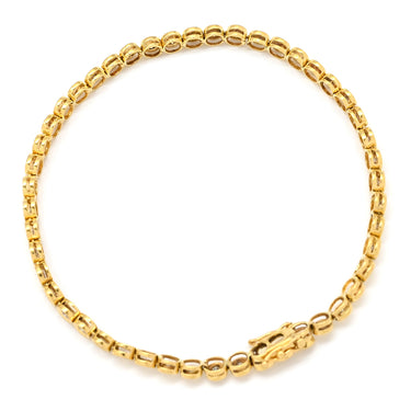 ノンブランド NON BRAND テニスブレスレット 1.0ct ダイヤモンド イエローゴールド K18YG ダイヤモンド ブレスレット