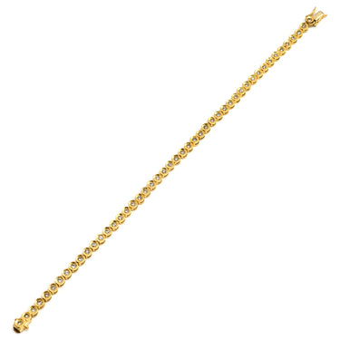 ノンブランド NON BRAND テニスブレスレット 1.0ct ダイヤモンド イエローゴールド K18YG ダイヤモンド ブレスレット