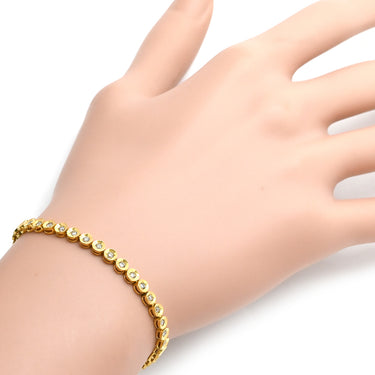 ノンブランド NON BRAND テニスブレスレット 1.0ct ダイヤモンド イエローゴールド K18YG ダイヤモンド ブレスレット