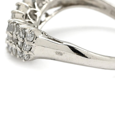 ノンブランド NON BRAND ダイヤモンド 0.50ct リング プラチナシルバー Pt900 ダイヤモンド リング 指輪 V字 Vライン プラチナ900 パヴェ 27石 13号