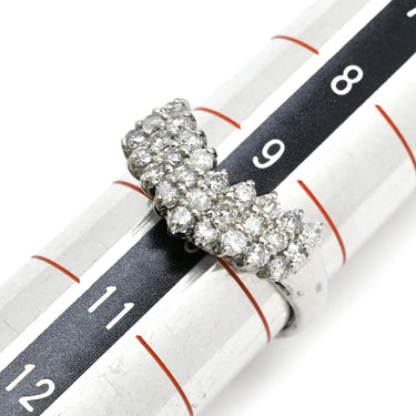 ノンブランド NON BRAND ダイヤモンド 0.50ct リング プラチナシルバー Pt900 ダイヤモンド リング 指輪 V字 Vライン プラチナ900 パヴェ 27石 13号