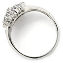 ノンブランド NON BRAND ダイヤモンド 0.50ct プラチナシルバー Pt900 ダイヤモンド リング 指輪 パヴェ フラワー 花モチーフ プラチナ 9.5号