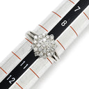 ノンブランド NON BRAND ダイヤモンド 0.50ct プラチナシルバー Pt900 ダイヤモンド リング 指輪 パヴェ フラワー 花モチーフ プラチナ 9.5号