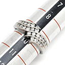 ノンブランド NON BRAND ダイヤ 0.50ct プラチナシルバー Pt900 ダイヤモンド リング 指輪 Pt900 プラチナ パヴェ メレダイヤ 4列 4連 ウェーブ 造幣局検定マーク 10号