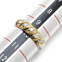 ノンブランド NON BRAND ダイヤモンド 0.21ct プラチナシルバーXイエローゴールド K18YG Pt900 ダイヤモンド リング 指輪 5石 5粒 ブリリアントカット 18K 750 YG プラチナ コンビ ダイア 10号