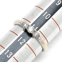 ノンブランド NON BRAND ダイヤモンド 0.30ct ホワイトゴールド K14WG ダイヤモンド リング 指輪 K14WG Au585 14K 14金 5P 5石 5粒 ラインストーン 一文字 11号