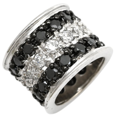 ノンブランド NON BRAND ダイヤ ネックレストップ ブラック×ホワイトゴールド K18WG ブラックダイヤモンド ホワイトダイヤモンド ペンダントトップ Au750 18K 18金 WG パヴェセッティング