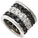 ノンブランド NON BRAND ダイヤ ネックレストップ ブラック×ホワイトゴールド K18WG ブラックダイヤモンド ホワイトダイヤモンド ペンダントトップ Au750 18K 18金 WG パヴェセッティング