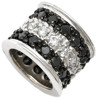 ノンブランド NON BRAND ダイヤ ネックレストップ ブラック×ホワイトゴールド K18WG ブラックダイヤモンド ホワイトダイヤモンド ペンダントトップ Au750 18K 18金 WG パヴェセッティング