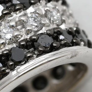 ノンブランド NON BRAND ダイヤ ネックレストップ ブラック×ホワイトゴールド K18WG ブラックダイヤモンド ホワイトダイヤモンド ペンダントトップ Au750 18K 18金 WG パヴェセッティング