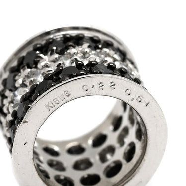 ノンブランド NON BRAND ダイヤ ネックレストップ ブラック×ホワイトゴールド K18WG ブラックダイヤモンド ホワイトダイヤモンド ペンダントトップ Au750 18K 18金 WG パヴェセッティング