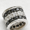 ノンブランド NON BRAND ダイヤ ネックレストップ ブラック×ホワイトゴールド K18WG ブラックダイヤモンド ホワイトダイヤモンド ペンダントトップ Au750 18K 18金 WG パヴェセッティング