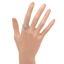 ノンブランド NON BRAND スターサファイア 1.39ct ダイヤモンド プラチナシルバー Pt900 サファイア ダイヤモンド リング 指輪 青 ブルー プラチナ900 オーバルカボションカット 1石 18号