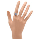 ノンブランド NON BRAND スターサファイア 4.73ct ダイヤ 0.13ct ブルー×プラチナシルバー Pt850 サファイア ダイヤモンド リング 指輪 青 ブルー Pt850 プラチナ オーバルカボション 11号