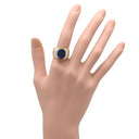 ノンブランド NON BRAND ブラックオパール 4.9ct ダイヤモンド イエローゴールド K18YG オパール ダイヤモンド リング 指輪 黒 遊色 オーバル 1石 1粒 マルチカラー 18K 750 YG 13号