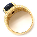 ノンブランド NON BRAND ブラックオパール 4.9ct ダイヤモンド イエローゴールド K18YG オパール ダイヤモンド リング 指輪 黒 遊色 オーバル 1石 1粒 マルチカラー 18K 750 YG 13号