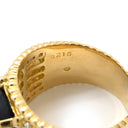 ノンブランド NON BRAND ブラックオパール 4.9ct ダイヤモンド イエローゴールド K18YG オパール ダイヤモンド リング 指輪 黒 遊色 オーバル 1石 1粒 マルチカラー 18K 750 YG 13号