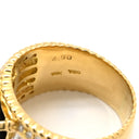 ノンブランド NON BRAND ブラックオパール 4.9ct ダイヤモンド イエローゴールド K18YG オパール ダイヤモンド リング 指輪 黒 遊色 オーバル 1石 1粒 マルチカラー 18K 750 YG 13号