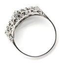 ノンブランド NON BRAND ダイヤ 0.5ct プラチナシルバー Pt900 ダイヤモンド リング 指輪 Pt900 プラチナ パヴェ メレ 3列 3連 V字デザイン Vライン ボリューム 12号