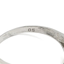 ノンブランド NON BRAND ダイヤ 0.5ct プラチナシルバー Pt900 ダイヤモンド リング 指輪 Pt900 プラチナ パヴェ メレ 3列 3連 V字デザイン Vライン ボリューム 12号
