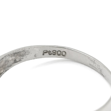ノンブランド NON BRAND ダイヤ 0.5ct プラチナシルバー Pt900 ダイヤモンド リング 指輪 Pt900 プラチナ パヴェ メレ 3列 3連 V字デザイン Vライン ボリューム 12号