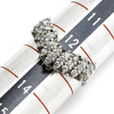 ノンブランド NON BRAND ダイヤ 0.5ct プラチナシルバー Pt900 ダイヤモンド リング 指輪 Pt900 プラチナ パヴェ メレ 3列 3連 V字デザイン Vライン ボリューム 12号