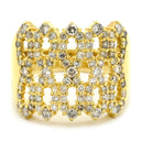 ノンブランド NON BRAND ダイヤリング イエローゴールド K18YG ダイヤモンド リング 指輪 パヴェ 1.00ct K18 18KT Au750 YG ダイヤモンド 透かしワイドリング 12号