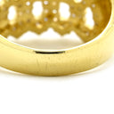 ノンブランド NON BRAND ダイヤリング イエローゴールド K18YG ダイヤモンド リング 指輪 パヴェ 1.00ct K18 18KT Au750 YG ダイヤモンド 透かしワイドリング 12号