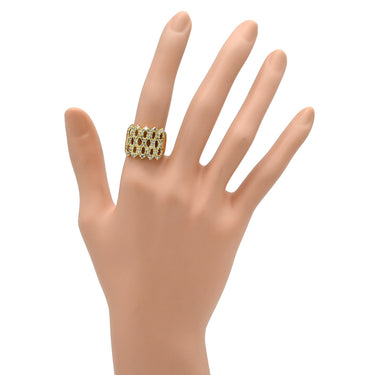 ノンブランド NON BRAND ダイヤリング イエローゴールド K18YG ダイヤモンド リング 指輪 パヴェ 1.00ct K18 18KT Au750 YG ダイヤモンド 透かしワイドリング 12号