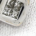 ノンブランド NON BRAND ダイヤスクエアシェイプ スタッドピアス ホワイトゴールド K18WG ダイヤモンド ピアス K18WG Au750 プリンセスカット 両耳用