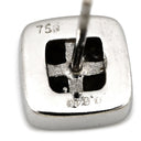 ノンブランド NON BRAND ダイヤスクエアシェイプ スタッドピアス ホワイトゴールド K18WG ダイヤモンド ピアス K18WG Au750 プリンセスカット 両耳用