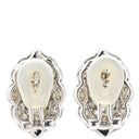 ノンブランド NON BRAND ダイヤピアス ホワイトゴールド K18WG ダイヤモンド ピアス 18K Au750 WG 両耳用 フラワー クラスターデザイン1.00ct ブラウンダイヤ イエローダイヤ