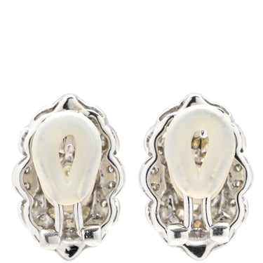 ノンブランド NON BRAND ダイヤピアス ホワイトゴールド K18WG ダイヤモンド ピアス 18K Au750 WG 両耳用 フラワー クラスターデザイン1.00ct ブラウンダイヤ イエローダイヤ