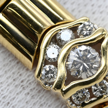 ノンブランド NON BRAND ダイヤモンド 3.51ct イエローゴールド K18YG Pt900 ダイヤモンド ブレスレット 18K 750 18金 YG デザインブレス