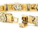 ノンブランド NON BRAND ダイヤモンド 3.51ct イエローゴールド K18YG Pt900 ダイヤモンド ブレスレット 18K 750 18金 YG デザインブレス