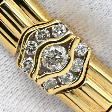 ノンブランド NON BRAND ダイヤモンド 3.51ct イエローゴールド K18YG Pt900 ダイヤモンド ブレスレット 18K 750 18金 YG デザインブレス