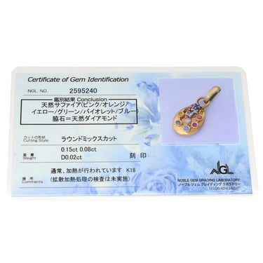 ラ・ヴェリテ La Verite サファイア ダイヤモンド トップ マルチカラー×イエローゴールド K18YG ダイヤモンド サファイア ペンダントトップ ダイヤ ダイア 18K 18金 750 2008年限定