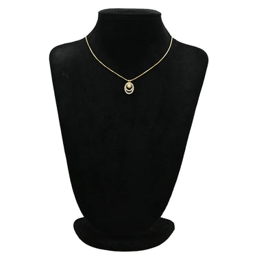 ノンブランド NON BRAND スウィング オーバルモチーフ ダイヤペンダント イエローゴールド K18YG ダイヤモンド ネックレス Au750 18K 18金 フラワー 花