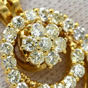 ノンブランド NON BRAND スウィング オーバルモチーフ ダイヤペンダント イエローゴールド K18YG ダイヤモンド ネックレス Au750 18K 18金 フラワー 花