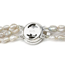 ノンブランド NON BRAND ホワイトパール シルバー パール ネックレス 白 バロックパール ケシパール 淡水パール 真珠 silver ロングネックレス 3連 3重