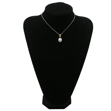 ノンブランド NON BRAND パール ダイヤ 0.10ct パールホワイト×イエローゴールド K18YG パール ダイヤモンド ペンダントトップ ネックレストップ 白蝶パール ホワイトパール 真珠 18K YG 750