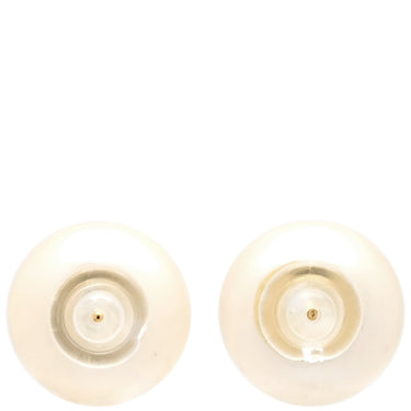 ノンブランド NON BRAND パール ホワイト×イエローゴールド K18YG パール ピアス 白 1粒 1P Au750 18K 18金 真珠