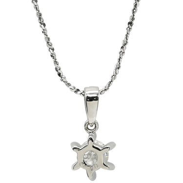 ノンブランド NON BRAND ダイヤ 0.58ct ペンダント シルバー ダイヤモンド Pt850(チェーン) ネックレス 1P 1石 1粒 ブリリアントカット