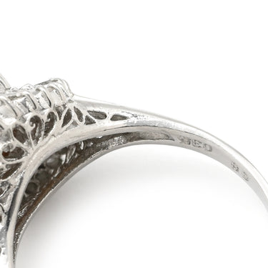 ノンブランド NON BRAND ブラックオパール 0.8ct ダイヤモンドリング プラチナシルバー Pt900 オパール ダイヤモンド リング 指輪 オーバルカット 1石 1粒 マルチカラー 遊色 13.5号