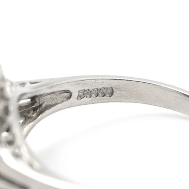 ノンブランド NON BRAND ブラックオパール 0.8ct ダイヤモンドリング プラチナシルバー Pt900 オパール ダイヤモンド リング 指輪 オーバルカット 1石 1粒 マルチカラー 遊色 13.5号