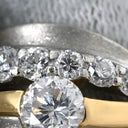 ノンブランド NON BRAND 0.354ct ダイヤ プラチナシルバー Pt900 K18YG ダイヤモンド リング 指輪 Pt900×K18YG コンビ Au750 18K 18金 プラチナ Pt900 ダイヤモンド 15号