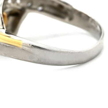 ノンブランド NON BRAND 0.354ct ダイヤ プラチナシルバー Pt900 K18YG ダイヤモンド リング 指輪 Pt900×K18YG コンビ Au750 18K 18金 プラチナ Pt900 ダイヤモンド 15号