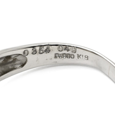 ノンブランド NON BRAND 0.354ct ダイヤ プラチナシルバー Pt900 K18YG ダイヤモンド リング 指輪 Pt900×K18YG コンビ Au750 18K 18金 プラチナ Pt900 ダイヤモンド 15号